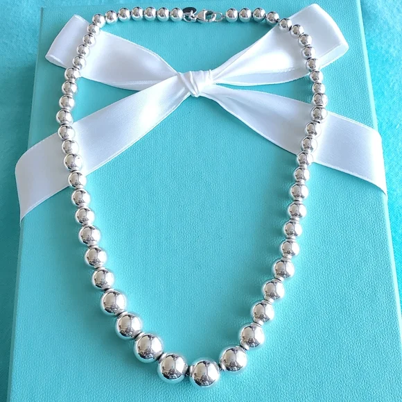 Tiffany and co shop graduated bead necklace